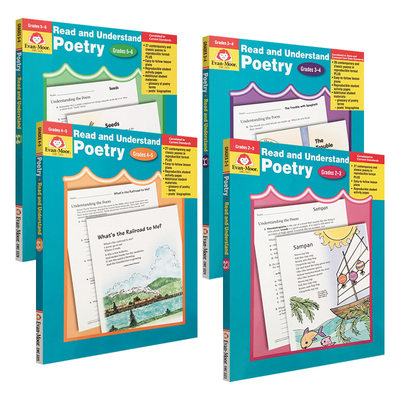 英文原版 Read & Understand Poetry 4册套装 阅读与理解系列 诗歌 二到六年级 美国加州教辅 英文版 进口英语原版书籍