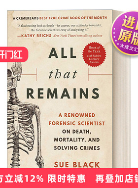 英文原版 All that Remains 法医报告 死亡教会我们什么 英文版 进口英语原版书籍