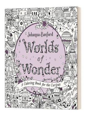 英文原版 Worlds of Wonder a Coloring Book for the Curious 奇妙世界 好奇的人的填色书 英文版 进口英语原版书籍