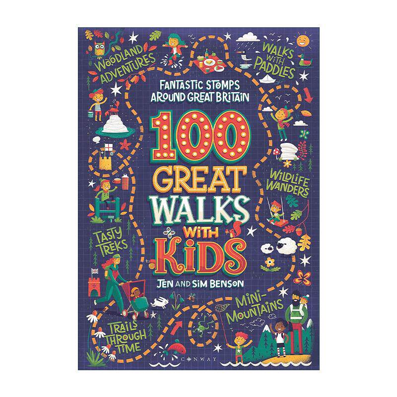 英文原版 100 Great Walks with Kids 适合亲子户外共游的一百个英国地点 旅游指南 英文版 进口英语原版书籍