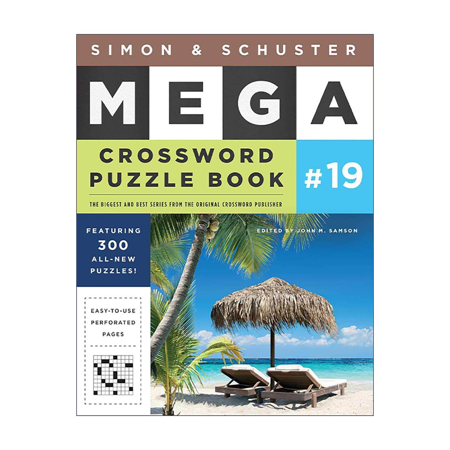 英文原版 Simon & Schuster Mega Crossword Puzzle Book #19 西蒙与舒斯特 超级纵横字谜集19 英文版 进口英语原版书籍