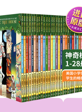 Magic Tree House1-28 Boxset 英文原版 新版 神奇树屋1-28全套礼盒装 新封面 分阶阅读巩固英语章节书 儿童趣味探险进口桥梁书