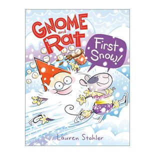 Rat 书籍 进口英语原版 Lauren Gnome and Stohler Snow First 英文版 英文原版 矮个子和老鼠系列3 精装 儿童全彩漫画绘本图画书
