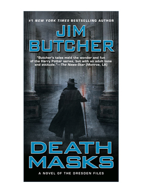 英文原版 The Dresden Files 05 Death Masks 巫师神探系列05 死亡面具 灵异档案 奇幻推理小说 Jim Butcher 英文版 进口英语书籍