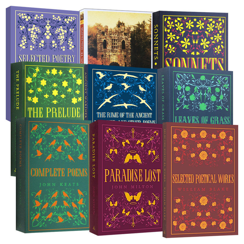 英文原版 Great Poets Series Alma伟大诗歌系列 9本套装 经典文学 叶芝诗选 莎士比亚十四行诗 草叶集 英文版 进口英语原版书籍