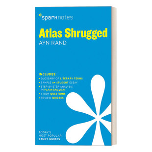 英文原版 Atlas Shrugged SparkNotes Literature Guide 文学导读系列 阿特拉斯耸耸肩 英文版 进口英语原版书籍