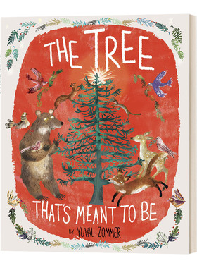 那棵命中注定的树 英文原版绘本 The Tree That's Meant to Be 儿童圣诞主题精装绘本 脚下的世界作者Yuval Zommer 进口英语书籍