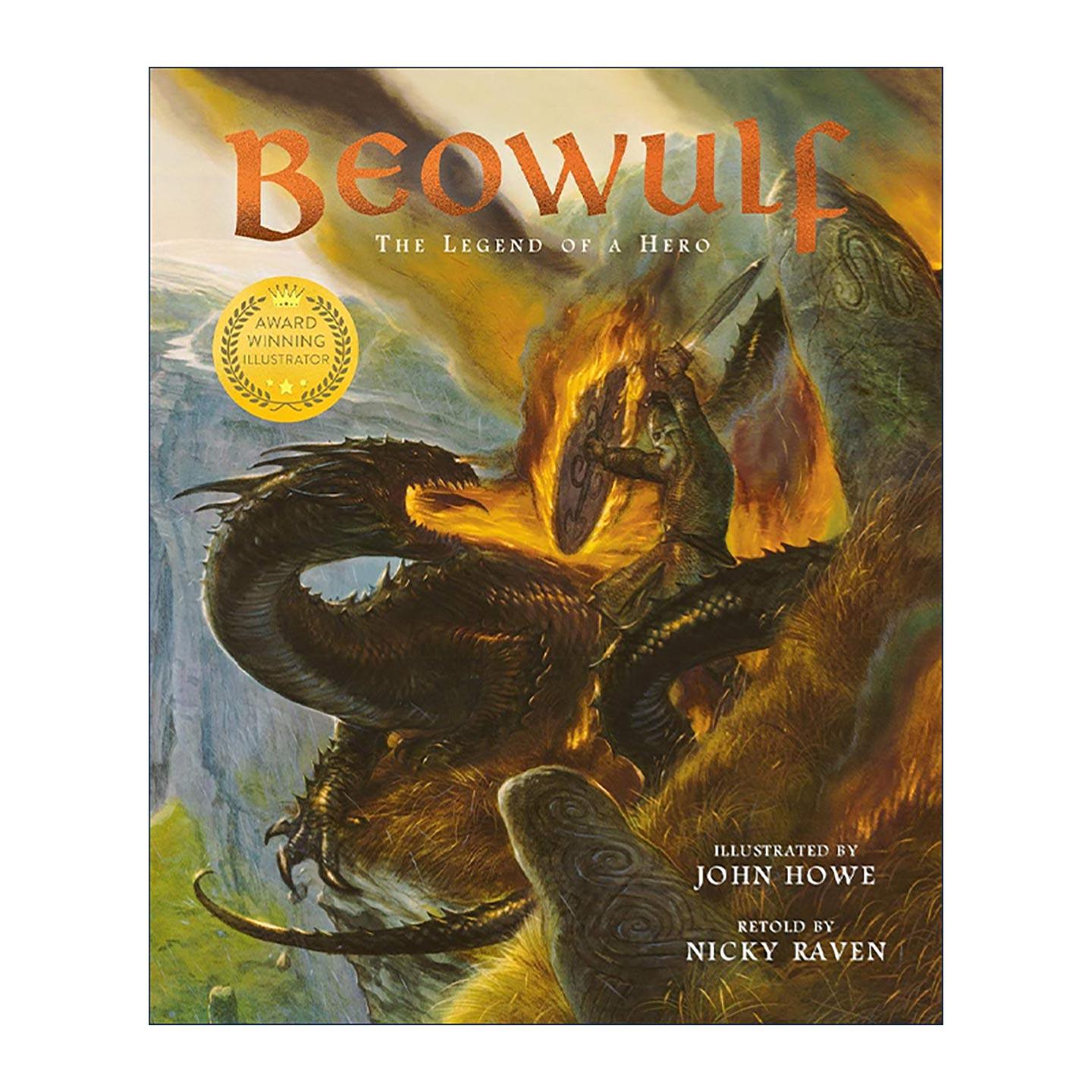 英文原版 Beowulf 贝奥武夫 精美插图改编版 托尔金魔戒系列画师John Howe绘图 英文版 进口英语原版书籍