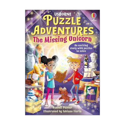 英文原版 Usborne Puzzle Adventures The Missing Unicorn 解谜冒险书 失踪的独角兽 儿童推理探险益智游戏 全彩插图 英文版