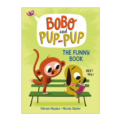 英文原版 The Funny Book 波波与狗狗系列3 儿童精装漫画绘本 动物故事图画书章节桥梁书 Nicola Slater 英文版 进口英语原版书籍
