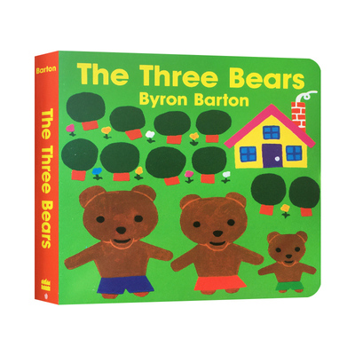 英文原版 The Three Bears 金发姑娘和三只小熊 童话故事纸板书 Byron Barton拜伦巴顿 英文版 进口英语原版书籍