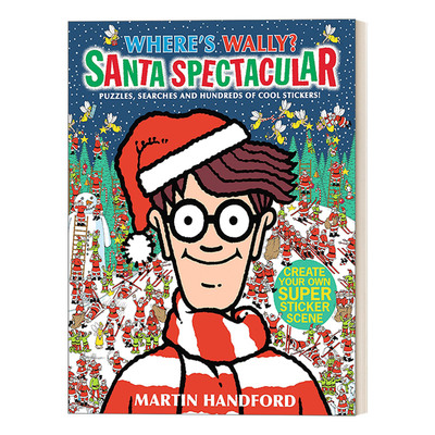 英文原版 Where's Wally? Santa Spectacular Sticker Activity Book 威利在哪儿 圣诞老人贴纸活动书 英文版 进口英语原版书籍