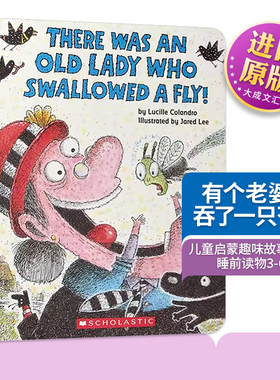 英文原版绘本 有个老婆婆吞了一只苍蝇 There Was an Old Lady Who Swallowed a Fly儿童图书