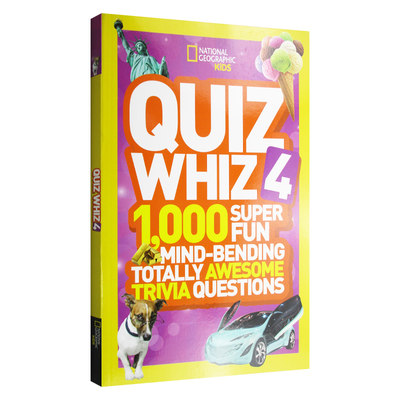 National Geographic Kids Quiz Whiz 4 美国国家地理儿童智力测验4 英文原版课外阅读提升读物 儿童英语学习百科全书启蒙认知童书