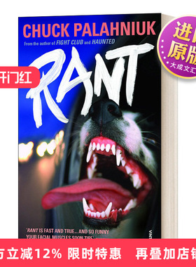 英文原版小说 Rant 撞车俱乐部 恰克·帕拉尼克 英文版 进口英语原版书籍