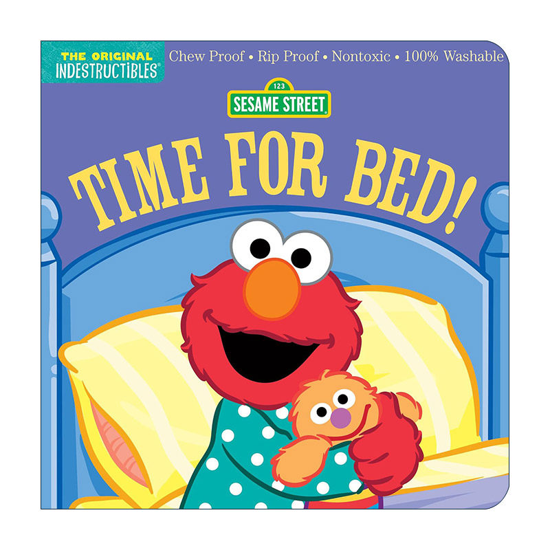 英文原版 Sesame Street Time for Bed 咬咬书芝麻街系列 该睡觉了 英文版 进口英语原版书籍