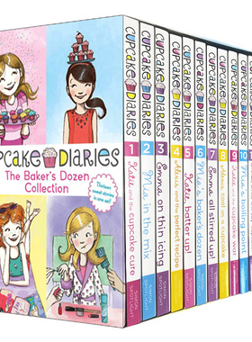 英文原版绘本 The Baker'S Dozen Collection 蛋糕烘焙师 1-13册盒装 章节桥梁书 蓝思值620L 女孩日记 英文版 进口英语原版书籍