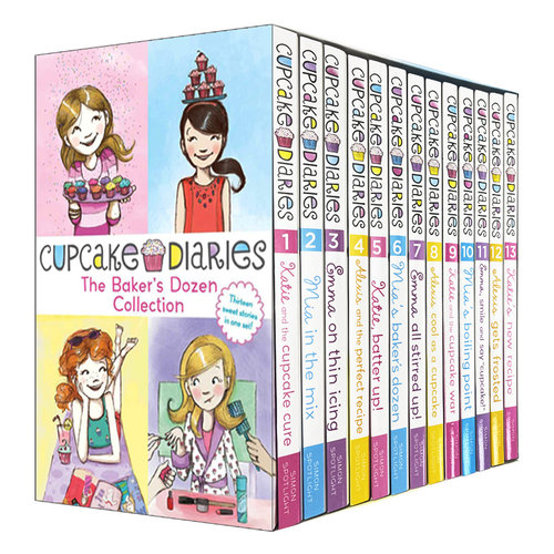 英文原版绘本 The Baker'S Dozen Collection 蛋糕烘焙师 1-13册盒装 章节桥梁书 蓝思值620L 女孩日记 英文版 进口英语原版书籍