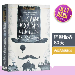 英文原版小说 八十天环游地球 Around the World in Eighty Days 环游世界80天 英文版原版书 经典文学世界名著 凡尔纳