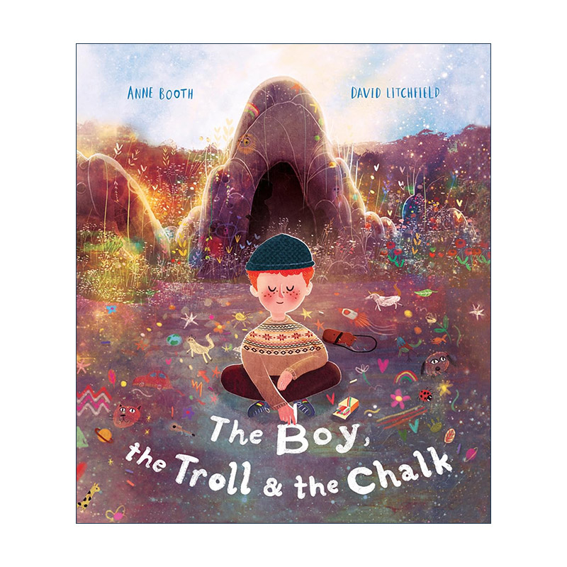 英文原版 The Boy the Troll and the Chalk 男孩 巨兽和粉笔 儿童精装绘本 David Litchfield 英文版 进口英语原版书籍