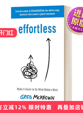 英文原版 Effortless Make It Easy to Do What Matters 毫不费力 让重要的事情变得容易 英文版 进口英语原版书籍