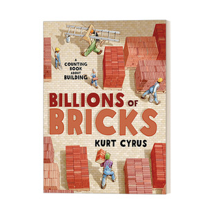 英文原版绘本 Billions of Bricks 一百万块砖 儿童算数启蒙 精装绘本 英文版 进口英语原版书籍