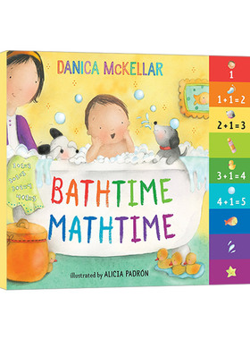 英文原版绘本 Bathtime Mathtime McKellar Math 边洗澡边学数学 幼儿儿童早教启蒙认知绘本 纸板书 Alicia Padrón 英文版进口书