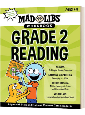 英文原版绘本 Mad Libs Workbook Grade 2 疯狂填词练习册 美国小学二年级 英文版 进口英语原版书籍儿童图书