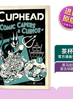 茶杯头官方漫画书小说 英文原版 Cuphead Volume 1 Comic Capers & Curios 英文版冒险故事小说 黑马出版社 进口英语书籍