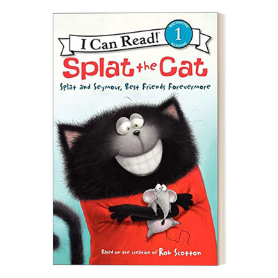 英文原版 Splat the Cat Splat and Seymour  Best Friends Forevermore 啪嗒猫的好朋友  I Can Read Level 1分级阅读 进口书籍