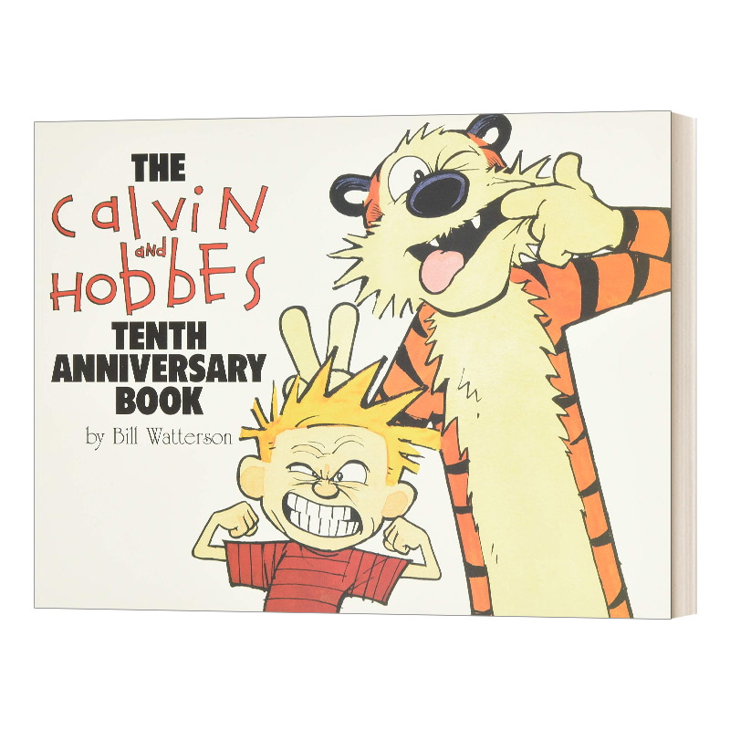 英文原版 The Calvin and Hobbes Tenth Anniversary Book卡尔文和霍布斯十周年纪念书英文版进口英语原版书籍-封面