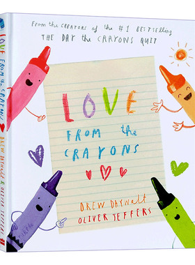 英文原版绘本 Love from the Crayons 来自蜡笔的爱情人节儿童情绪图书The Day the Crayons Quit 纽约时报畅销书可搭小蜡笔大罢工