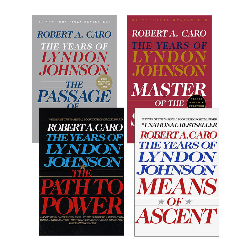 英文原版 The Years of Lyndon Johnson林登·约翰逊传4册美剧纸牌屋原型 Robert A. Caro英文版进口英语原版书籍