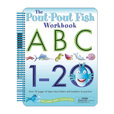 英文原版 The Pout-Pout Fish Wipe Clean Workbook 噘嘴鱼 可擦写练习册 英文版 进口英语原版书籍
