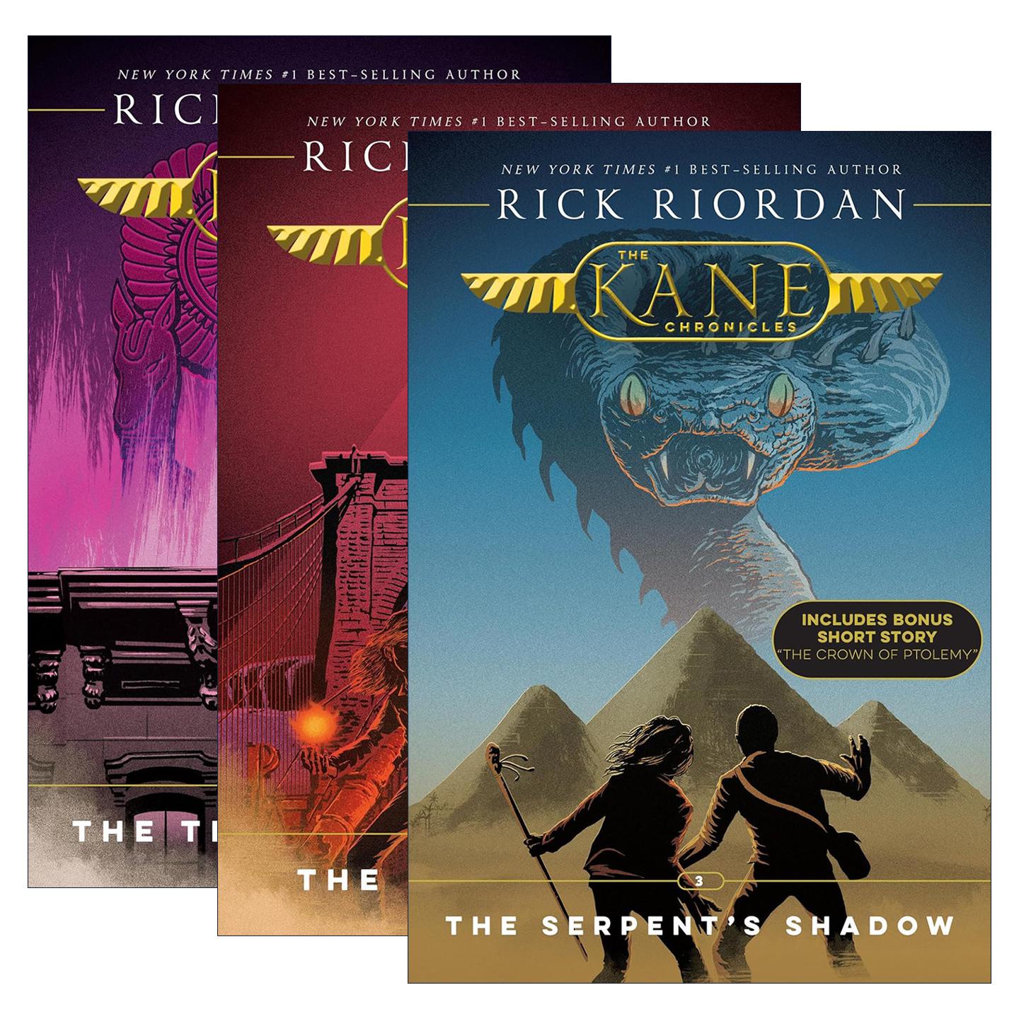 英文原版 The Kane Chronicles 埃及守护神系列3册 Percy Jackson波西杰克逊第三季 儿童奇幻小说 英文版 进口英语原版书籍