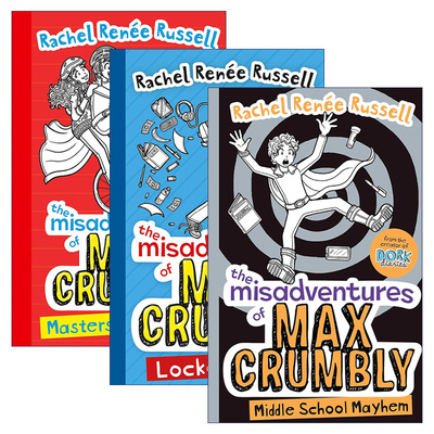 英文原版 The Misadventures Of Max Crumbly 马克思的囧囧日记3册 儿童章节桥梁书 英文版 进口英语原版书籍