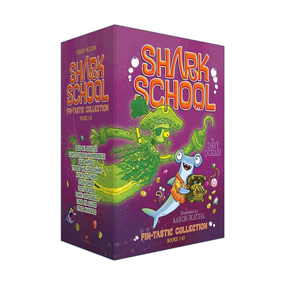 英文原版 Shark School Fin-tastic Collection Books 1-10 鲨鱼学校1-10册盒装 英文版 进口英语原版书籍