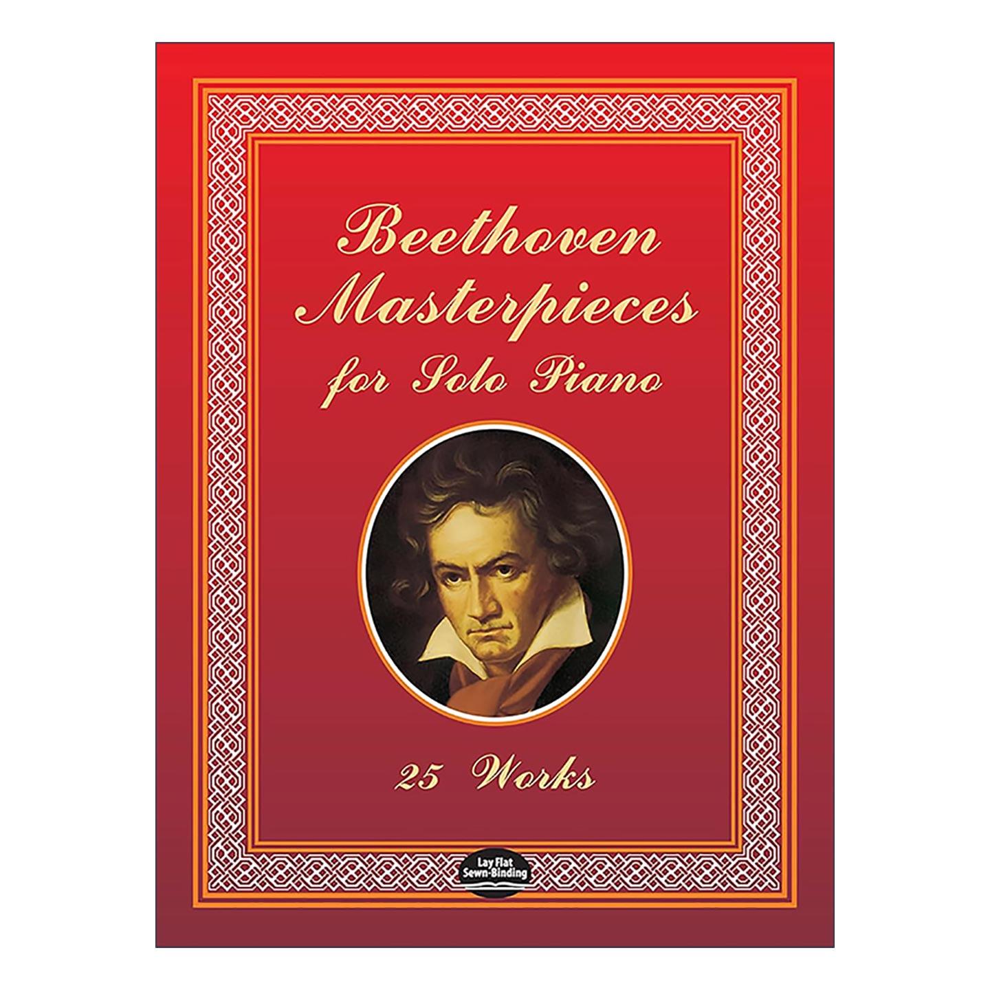 英文原版 Beethoven Masterpieces for Solo Piano 贝多芬钢琴独奏杰作集 25部精选音乐作品 曲谱 英文版 进口英语原版书籍