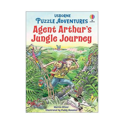 英文原版 Usborne Puzzle Adventures Agent Arthur's Jungle Journey 解谜冒险书 丛林之旅 儿童推理探险益智游戏 全彩插图