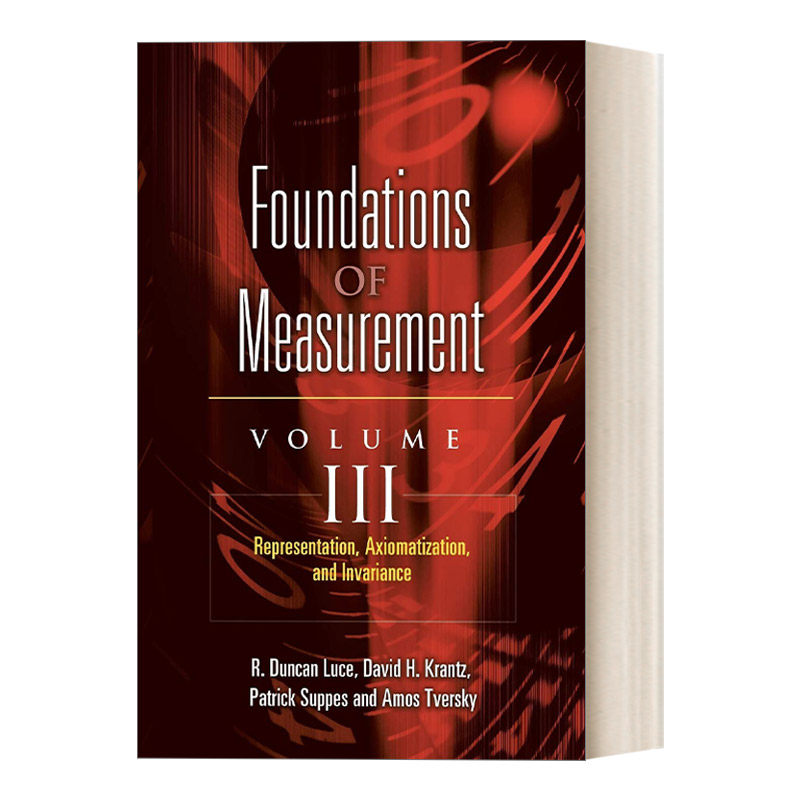 英文原版 Foundations of Measurement Volume III 测量基础卷三 表示、公理化和不变性 Dover数学丛书 英文版 进口英语原版书籍
