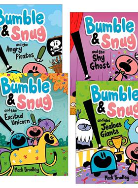 英文原版 Bumble and Snug 小怪物小队系列4册 儿童漫画幽默故事 英文版 进口英语原版书籍