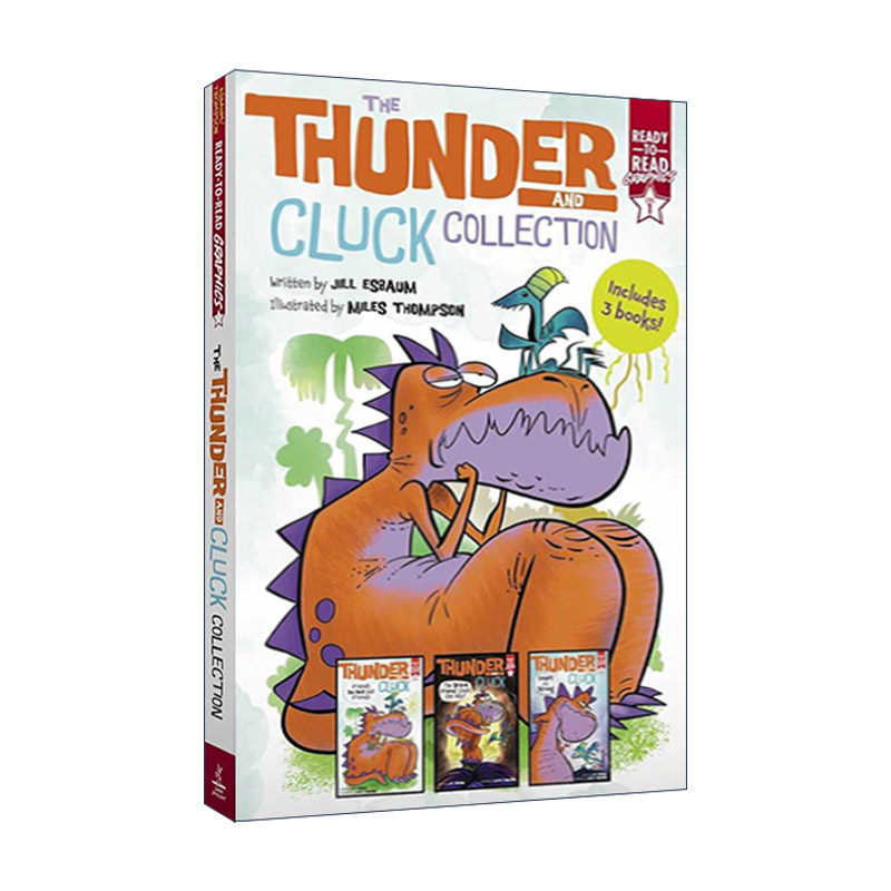 英文原版 The Thunder and Cluck Collection Boxed Set 恐龙和朋友3册盒装 Ready to Read准备读阅读分级1 漫画版 进口英语书籍