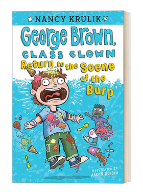 英文原版 Return to the Scene of the Burp #19 乔治布朗系列19 校园搞笑王 儿童章节书桥梁书 插画Aaron Blecha 英文版 进口书