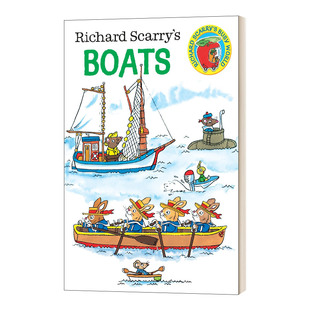 理查德·斯凯瑞 Richard Busy 英文原版 船 进口英语原版 英文版 Scarry 书籍儿童图书 Boats 绘本 World