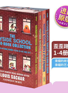英文原版 The Wayside School 4-Book Box Set 歪歪路小学1-4册 美版 英文版 进口英语原版书籍儿童图书