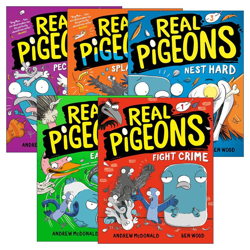 英文原版 Real Pigeons 真正的鸽子系列1-5册 漫画绘本图画书 侦探推理图样式小说 Andrew Mcdonald 英文版 进口英语原版书籍