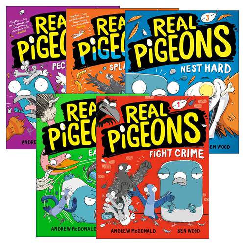 英文原版 Real Pigeons 真正的鸽子系列1-5册 漫画绘本图画书 侦探推理图样式小说 Andrew Mcdonald 英文版 进口英语原版书籍