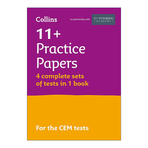 英文原版 Collins 11+Verbal Reasoning and Non-Verbal Reasoning Practice Papers柯林斯英国小升初CEM考试完整测试题进口英语书