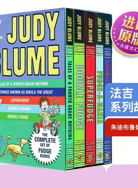 Judy Blume's Fudge Box Set 5本 儿童读物 朱迪布鲁姆幽默成长小说系列 章节 桥梁书 纽约时报畅销儿童小说 英文原版进口英语书籍