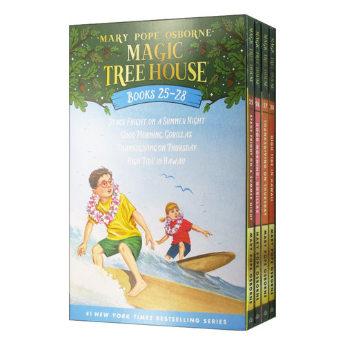 正版 神奇树屋 英文原版25-28册 Magic Tree House 9-12 英语探险文学小说美国中学生课外阅读章节桥梁书 magictreehouse儿童图书
